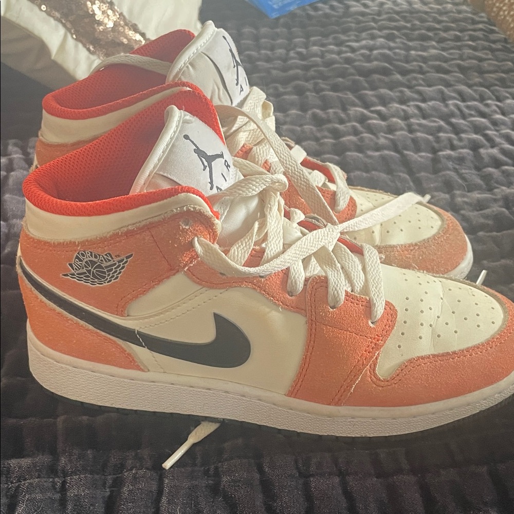 Nike Kids Sneakers - Orange, White, Black